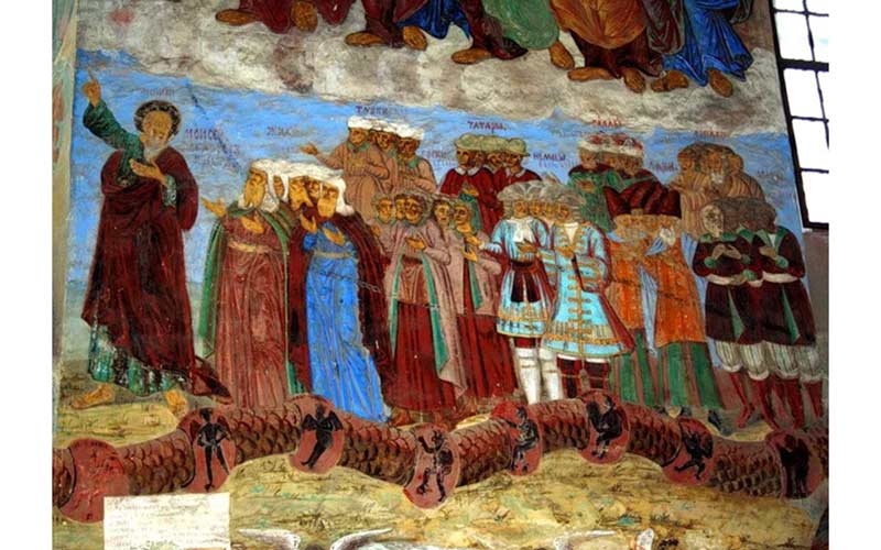 фреска из манастира светог Александра Свирског крај Санкт Петербурга, аутор: Ранко Гојковић