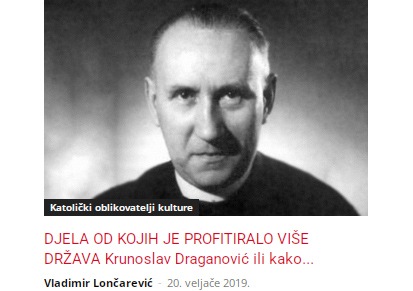 фрагмент снимка екрана е-странице "ознаке" Крунослав Драгановић на Гласу концила