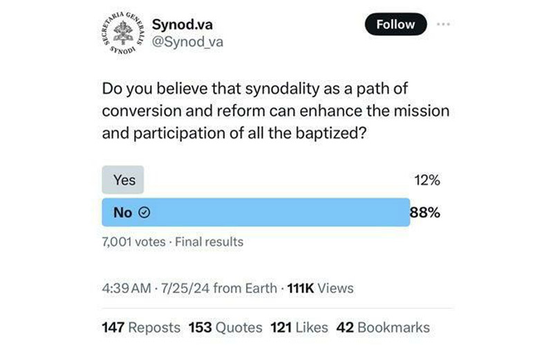 е-анкета ватиканског одељења за синодалну управу РКЦ