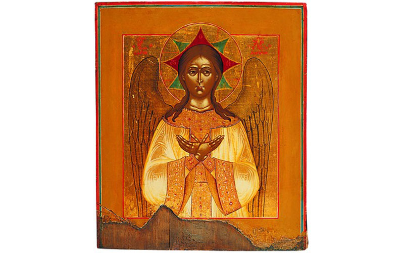 Спас "Благое молчание". Икона. Кон. XVIII в. (ГИМ)