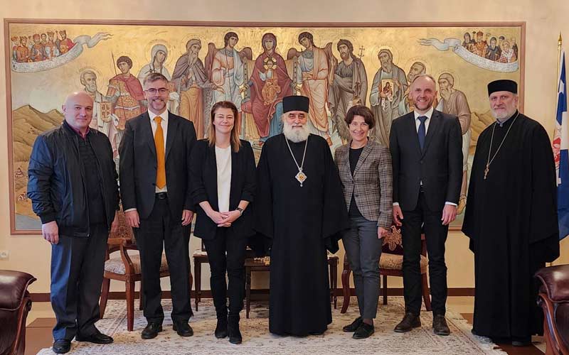 митрополит Григорије са амбасадорима ЕУ у Грузији