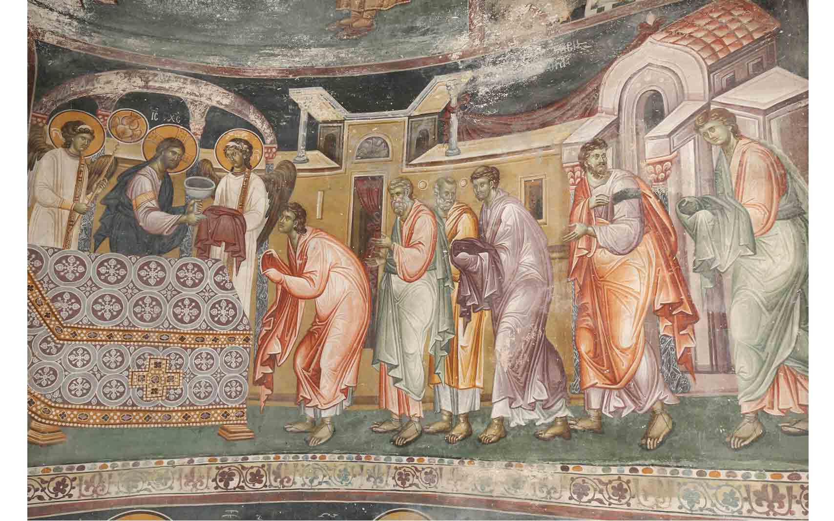 Причешће Апостола, фреска, Краљева црква Студеница