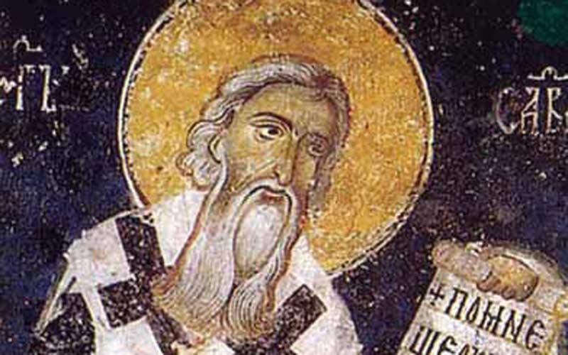 Свети Сава, фрагмент фреске, Пећка патријаршија